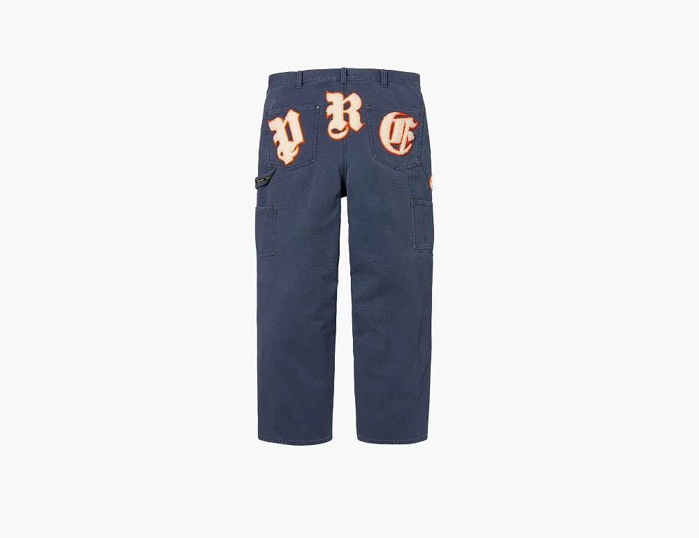 Supreme Old English Canvas Double Knee Painter Pant Navy