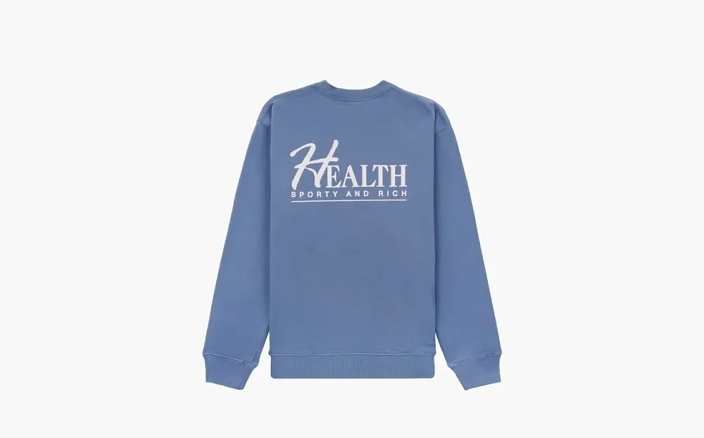 Sporty & Rich Health logo-print Sweatshirt Blue