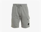 C.P. Company Light Fleece Lens Cargo Shorts Grey