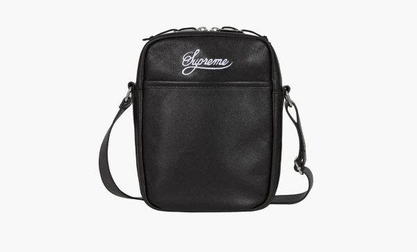 Supreme x Nike Leather Shoulder Bag Black 