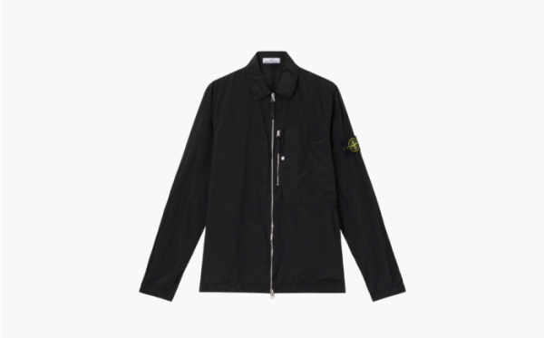 Stone Island Nylon Metal In Econyl Overshirt Black 
