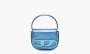 Diesel 1DR Iconic Mini Bag Mirrored Leather Blue 