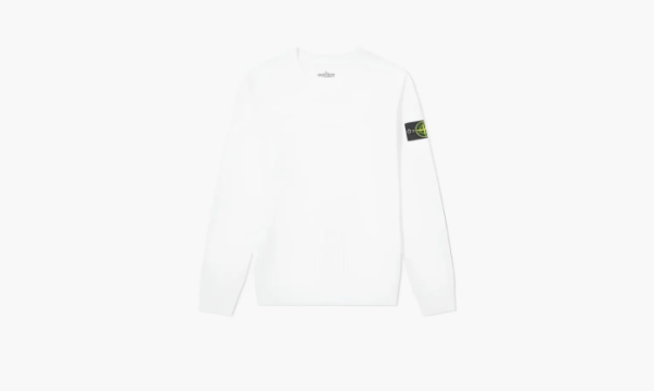 Stone Island Garment Dyed Crew Neck Sweat White 