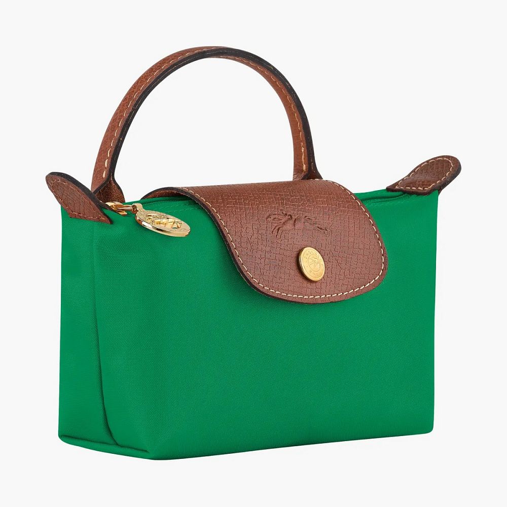 Longchamp Le Pliage Original Pouch With Handle Green