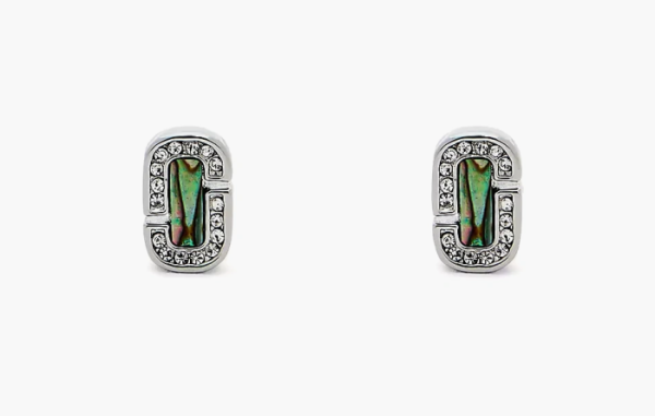 Marc Jacobs The J Marc Luxe Abalone Earrings Silver 