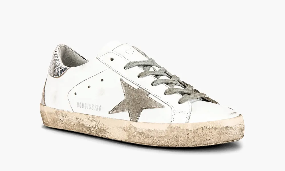 Golden Goose Superstar WMNS White Silver Heel