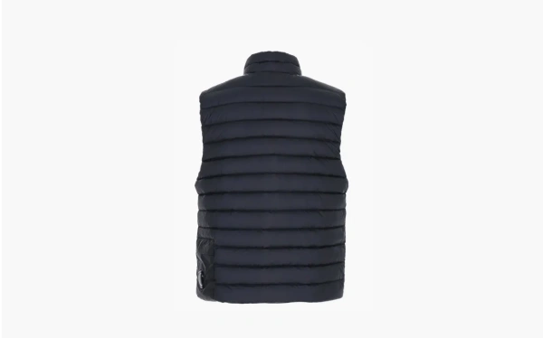 C.P. Company Vest With Mock Neck And Logo Blue 
