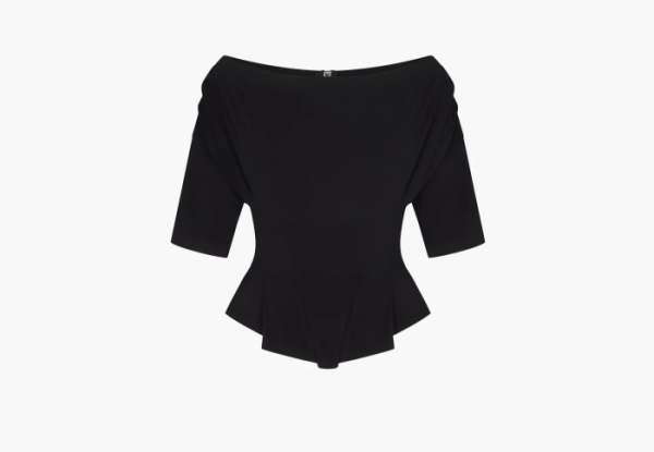 Khy Off the Shoulder Cinching Tee Black 