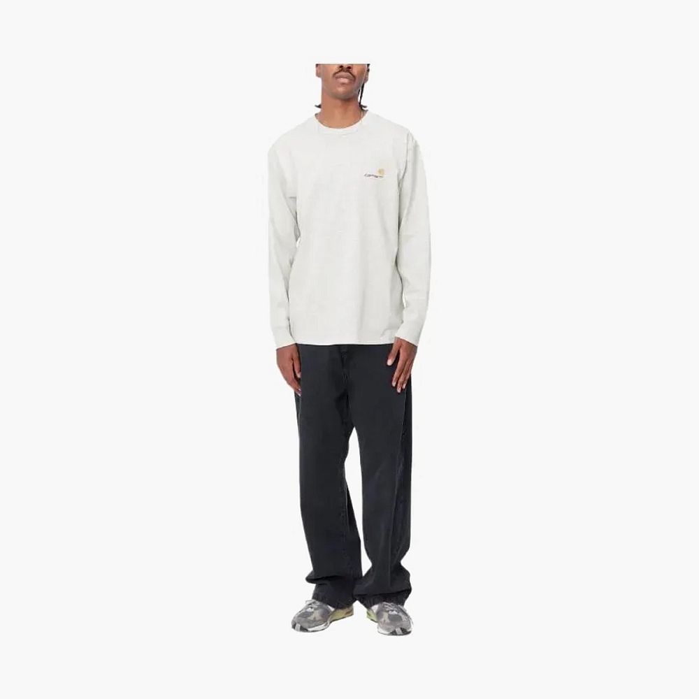 Carhartt WIP Script Logo Long Sleeve Grey