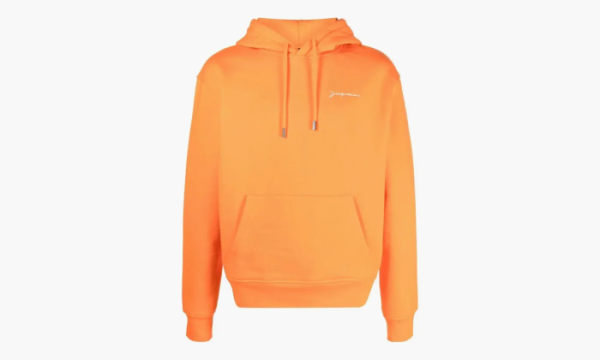 Jacquemus Le Sweatshirt Brode Embroidered Logo Hoodie Orange 