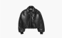 Acne Studios Faux Leather Bomber Jacket Black 