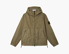 Stone Island Organic-Look Nylon Panama-TC Hooded Jacket Military Green