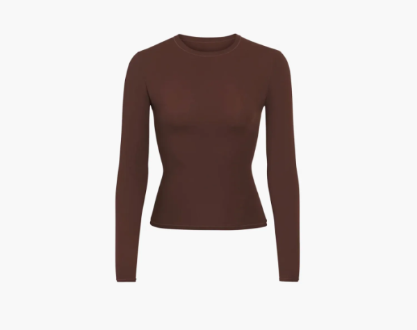 Skims Long Sleeve T-Shirt Cocoa 