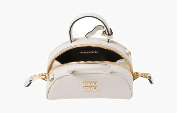 Miu Miu Patent Leather Top-Handle Bag White 