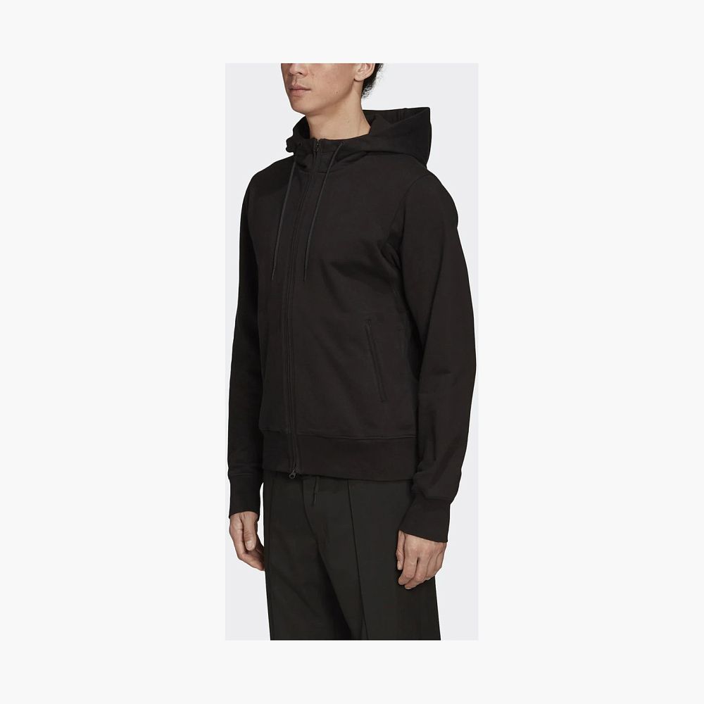 Y-3 Logo Full-Zip Hoodie Black