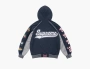 Supreme Playoffs Zip Up Hooded Sweatshirt Navy 