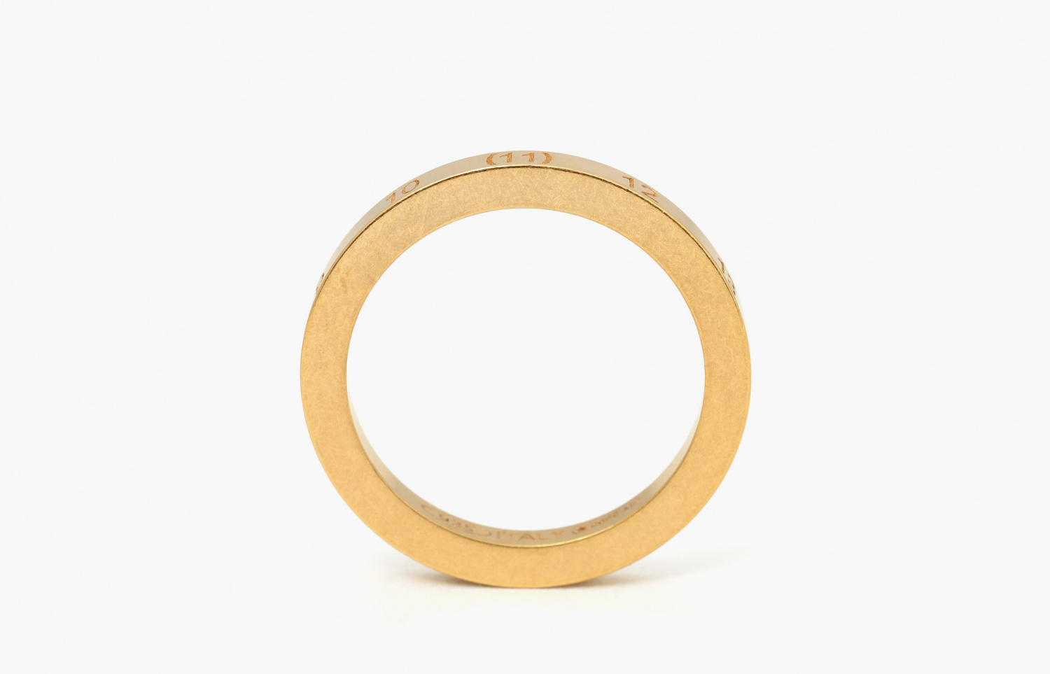 Maison Margiela Numerical Semi-Polished Gold Ring 