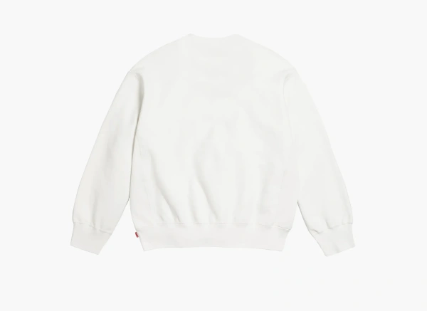 Supreme Washed Box Logo Crewneck White 