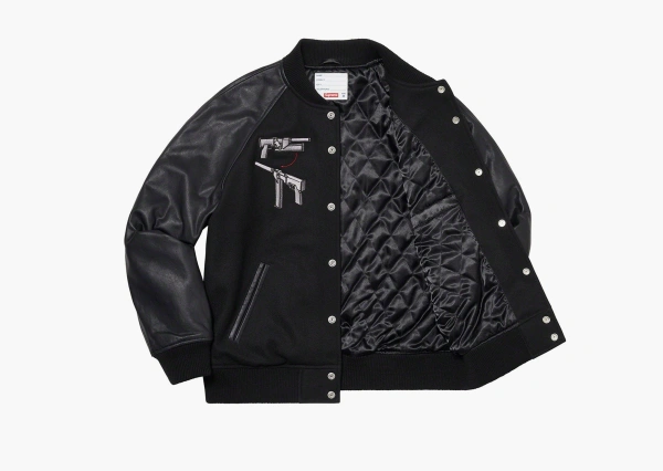 Supreme Aeon Flux Varsity Jacket Black  Supreme Aeon Flux Varsity Jacket Black