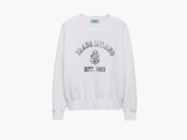 Prada Vintage Logo Sweatshirt White 