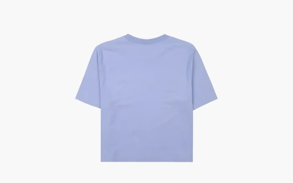 Sporty & Rich Italic Logo Cropped T-Shirt Purple  Sporty & Rich Italic Logo Cropped T-Shirt Purple