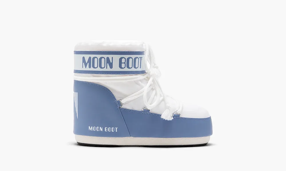 Moon Boot Icon Low Nylon White Light Blue