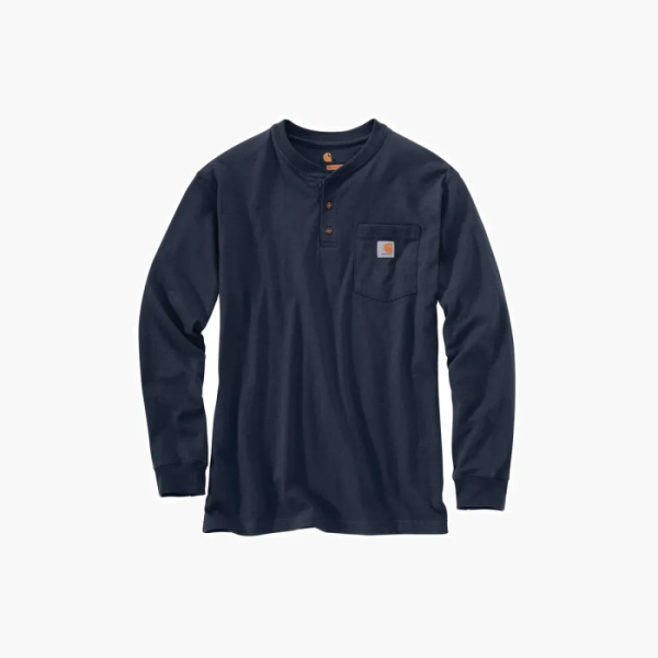 Carhartt K128 HEAVYWEIGHT LONG-SLEEVE POCKET HENLEY T-SHIRTT LOOSE FIT 