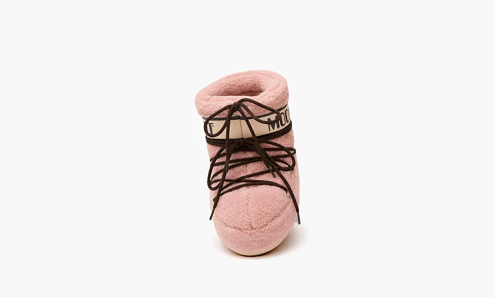 Moon Boot Icon Low Faux Fur Pink