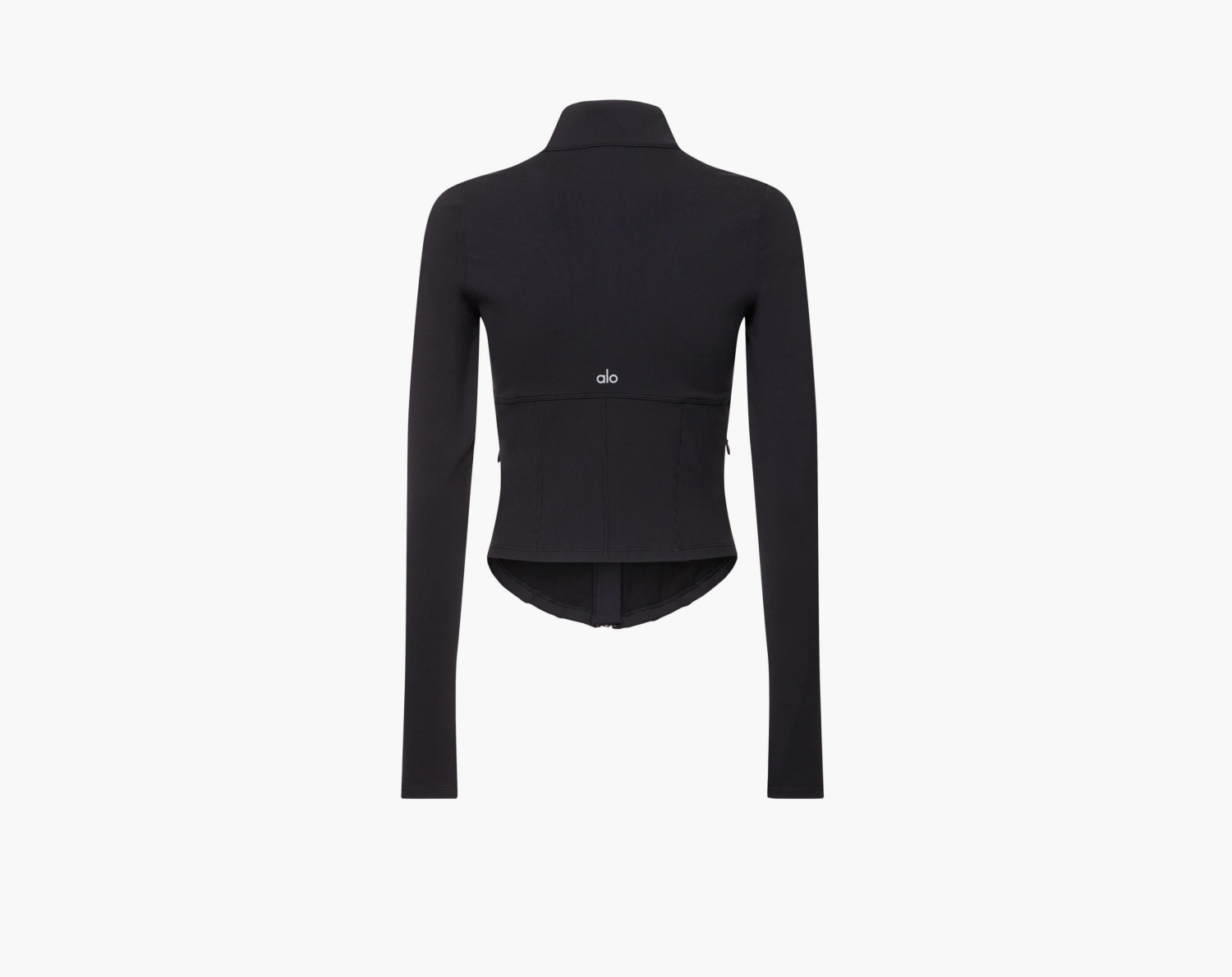 Alo Yoga Airbrush Corset Full Zip Jacket "Black" 