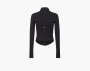 Alo Yoga Airbrush Corset Full Zip Jacket "Black" 