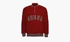 RHUDE Quarter Zip Varsity Jacket Vintage Red
