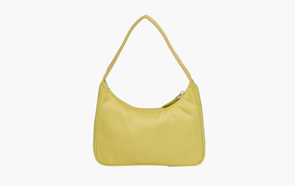 Prada Re-Edition 2000 Nylon Shoulder Mini Bag Yellow