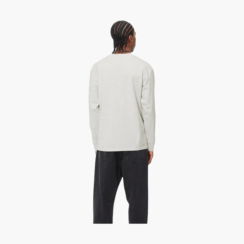 Carhartt WIP Script Logo Long Sleeve Grey