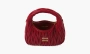 Miu Miu Wander Matelasse Nappa Leather Hobo Bag Red 