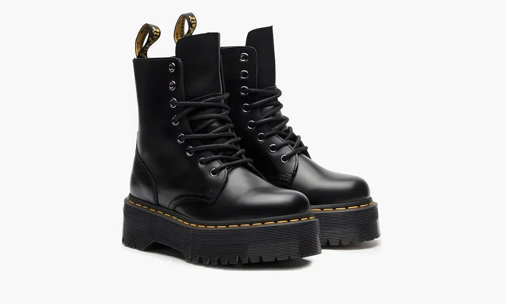 Dr. Martens Jadon Platform Boots Black Smooth Leather