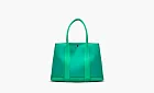 HERMES Garden Officer Canvas With Negonda Cow Leather Canvas Bag Verona Green/Mint Green