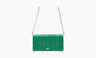 MIU MIU Matelassé Leather Chain Wallet Shoulder Bag Mango Green
