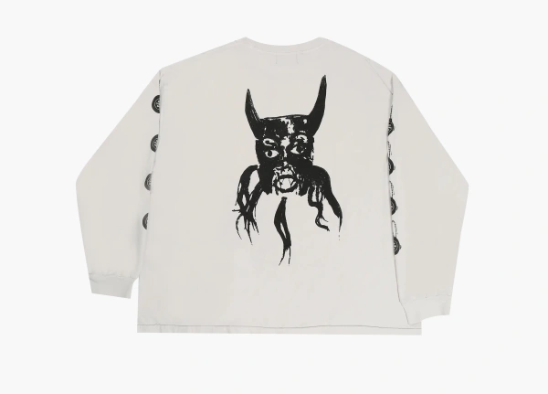 Enfants Riches Déprimés Do What Thou Wilt Long-Sleeve T-Shirt Faded White  Enfants Riches Déprimés Do What Thou Wilt Long-Sleeve T-Shirt Faded White