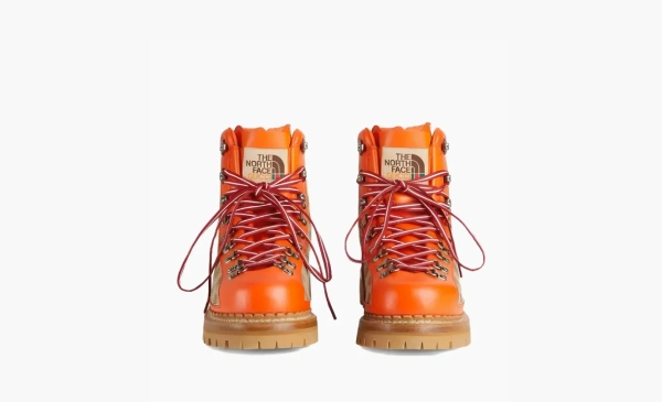 The North Face x Gucci Lace Up Boot Beige Orange Monogram 