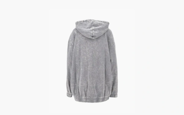 Adidas originals Washed-out cotton oversized full-zip hoodie Gray 