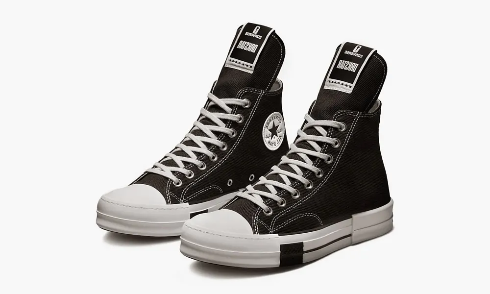 Rick Owens X Converse Drkshdw Drkstar Chuck Taylor All Star High Black