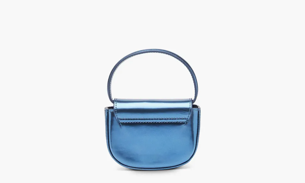 Diesel 1DR Iconic Mini Bag Mirrored Leather Blue
