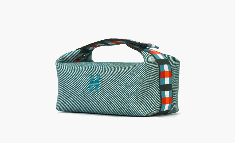 HERMES Bride a Brac Wool Storage Bags Dark Green