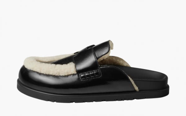 Hermes Go Mule Noir / Ecru 