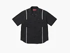 Supreme Reflective Stripe Short-Sleeve Work Shirt Black