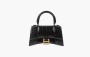 Balenciaga Hourglass Crocodile Embossed Xs Handbag "Black" 