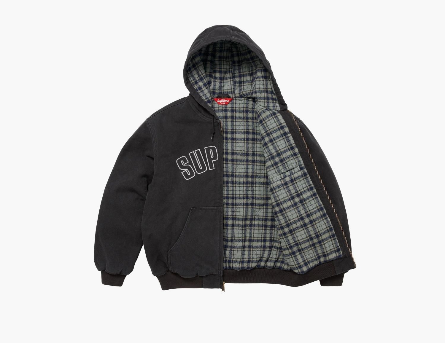 Supreme Reflective Arc Hooded Work Jacket Black  Supreme Reflective Arc Hooded Work Jacket Black