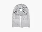 GUCCI GG Logo Wool Silk Scarf "DARK GREY"