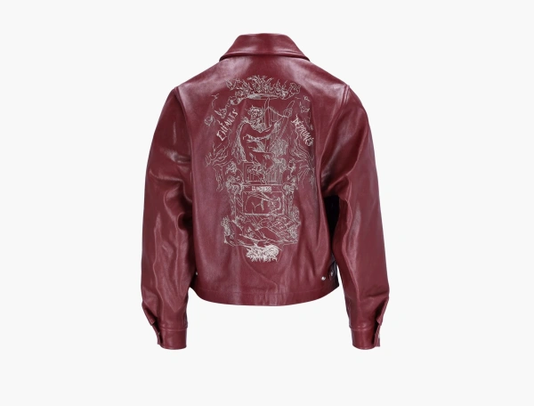 Enfants Riches Déprimés Principe De L'amour Western Jacket Burgundy/Grey  Enfants Riches Déprimés Principe De L'amour Western Jacket Burgundy/Grey