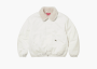Supreme Faux Shearling Lined Bomber Jacket White 